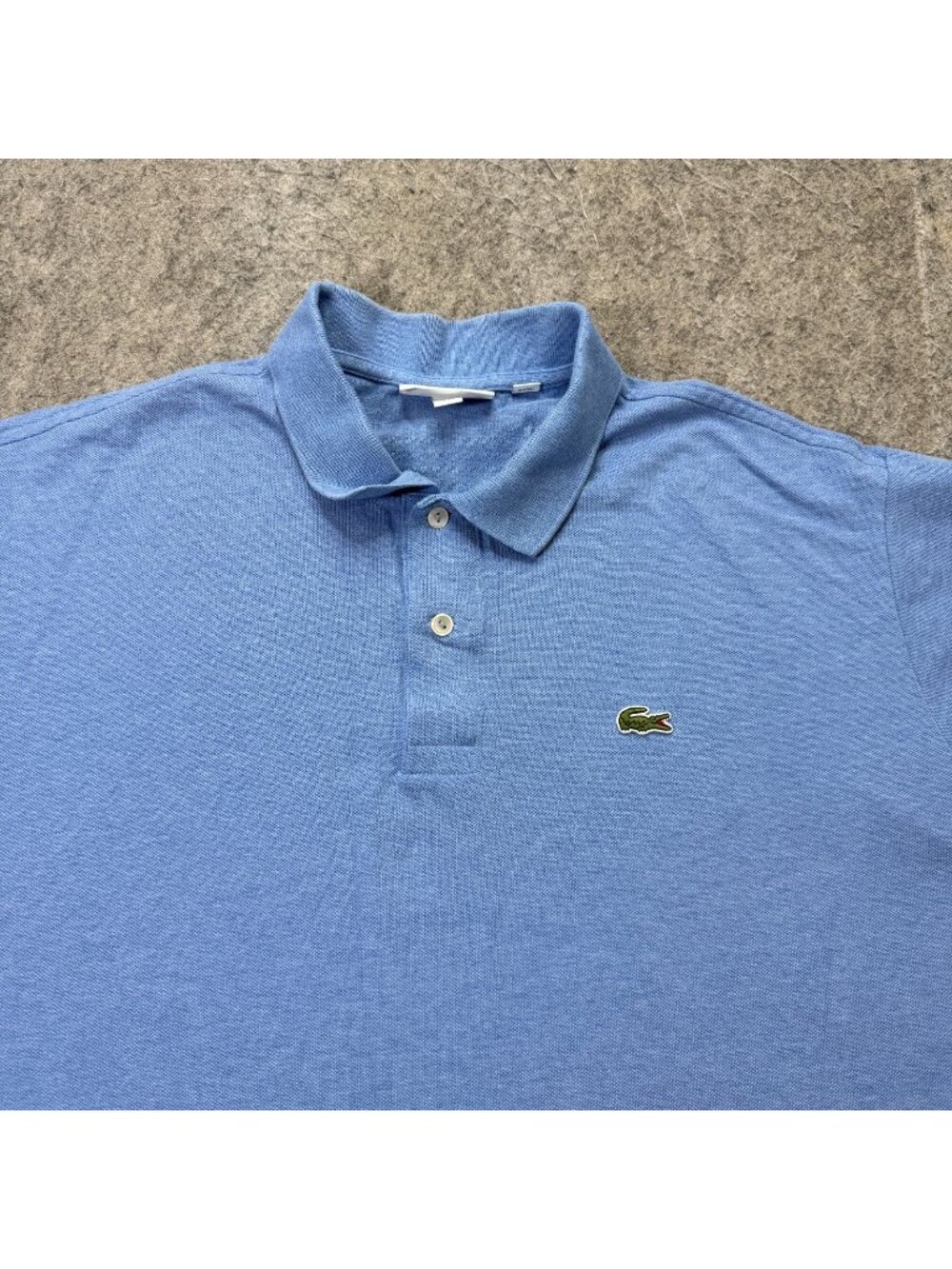 Lacoste Polo Shirt Men FR 8 US 3XL Blue Short Sleeve Knit 52" x 28"